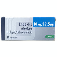 Энап HL таблетки 10 мг / 12,5 мг №20 (2 блистера x 10 таблеток)