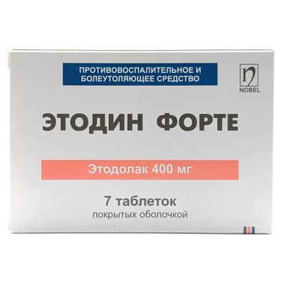 Etodin Forte 400 mg qoplangan tabletkalar №7 (1 blister)