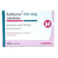 Eutiroks  tabletkalari 100 mkg №100 (4 blister x 25 tabletka)