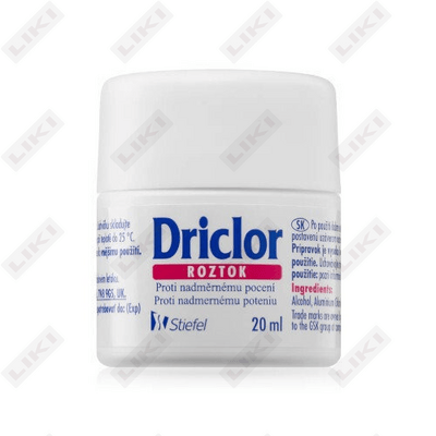 Haddan tashqari terlashga qarshi dezodorant-antiperspirant Driclor (Driklor) 20 ml
