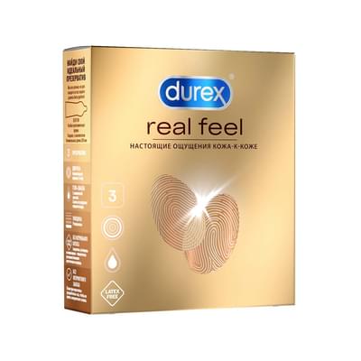 Prezervativlar Durex Real Feel (Dureks Real Phil) 3 dona.