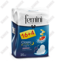 Sotib olish Gigiyenik prokladkalar Femini Classic (Femini Klassik) Night 20 dona. Gigiyenik prokladkalar Femini Classic (Femini Klassik) Night 20 dona.