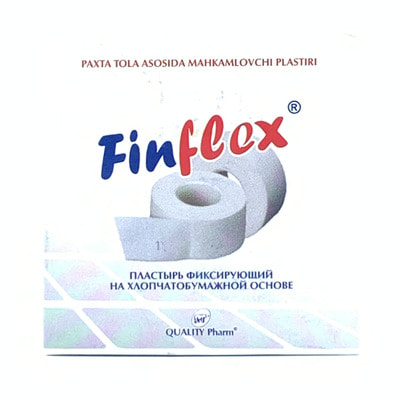 Пластырь медицинский Finflex фиксирующий на хлопчатобумажной основе 3 см х 3 м