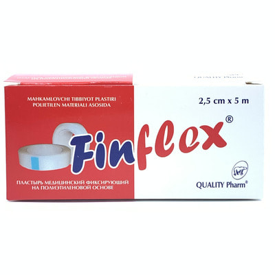 Leykoplastir Finflex (Finfleks) polietilen 2,5 sm x 5 m 12 dona.