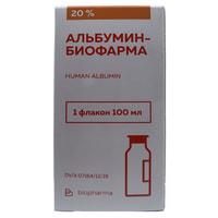 Albumin-Biofarma infuzion eritmasi 20%, 100 ml (flakon)