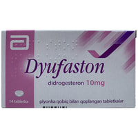 Dyufaston plyonka bilan qoplangan tabletkalar 10 mg №14 (1 blister)