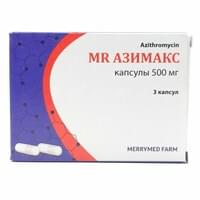 Mr Azimax 500 mg kapsulalar №3 (blister)