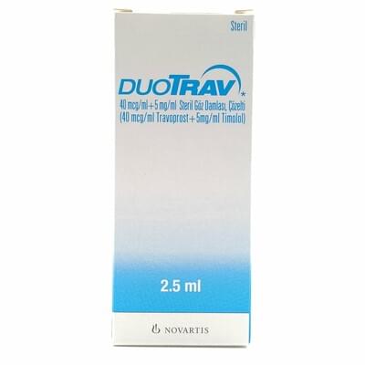 Duotrav ko'z tomchilari. 40 mkg/ml + 5 mg/ml 2,5 ml (shisha)