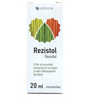 Rezistol tomchilari baqirdi. 20 ml (shisha)