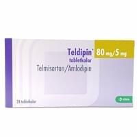 Телдипин таблетки 80 мг + 5 мг №28 (4 блистера х 7 таблеток)