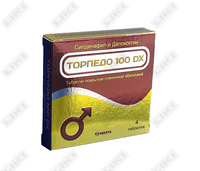 Купить Торпедо 100 DX таблетки 100 мг / 60 мг №4 (блистер) Торпедо 100 DX таблетки 100 мг / 60 мг №4 (блистер)