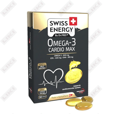Swiss Energy Omega-3 Cardio Max kapsulalari №30 (2 blister х 15 kapsula)