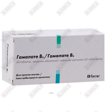 Гамалате В6 таблетки №60 (6 блистеров х 10 таблеток)