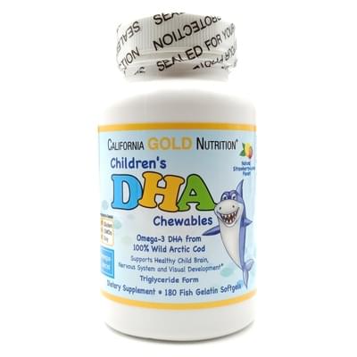 California Gold Nutrition DHA childrens chaynash tabletkalari. №180 (shisha)