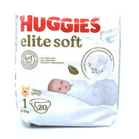 Tagliklar Huggies Elite Soft (Haggis Elite Soft) hajmi 1, 3-5 kg, 20 dona.