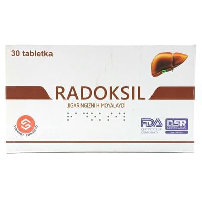 Radoksil tabletkalari №30 (3 blister x 10 tabletka)