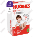 Подгузники Huggies Classic размер 4, 7-18 кг, 14 шт.