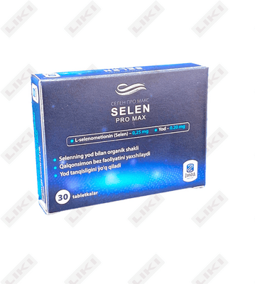 Selen Pro Maks № 30 planshetlar (3 blister х 10 planshetlar)