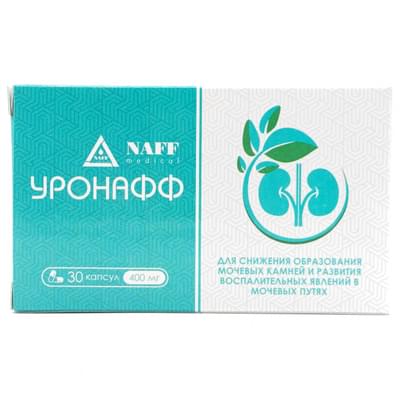 Uronaff kapsulalari D / vnut. taxminan 400 mg № 30 (3 blister x 10 kapsula)