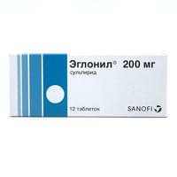Эглонил таблетки д/внут. прим. по 200 мг №12 (блистер)
