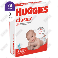 Подгузники Huggies Classic Econom размер 3, 4-9 кг, 78 шт.