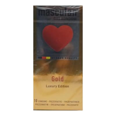 Masculan Gold Luxury Edition prezervativlari 10 dona