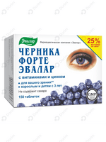 Черника Форте таблетки №150 (6 блистеров х 25 таблеток)