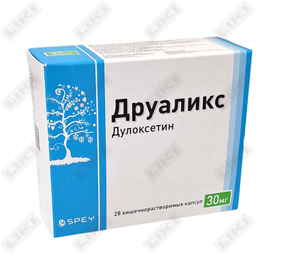 Drualiks kapsulalari 30 mg №28 (4 blister х 7 kapsula)