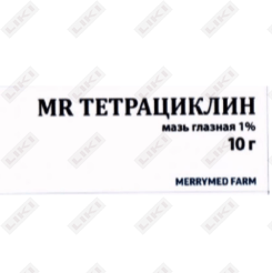 Mr tetratsiklin ko'z malhami. 1% 10 g (Tuba)