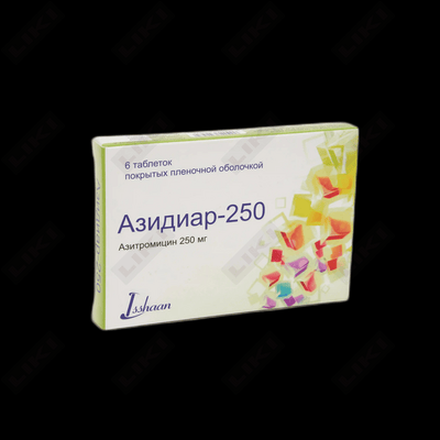 Azidiar-250 tabletkadan 250 mg №6 (blister)