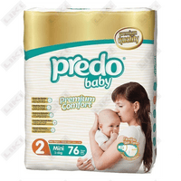 Predo Baby tagliklari hajmi 2, 3-6 kg, 76 dona