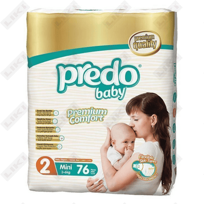 Подгузники Predo Baby размер 2, 3-6 кг, 76 шт.