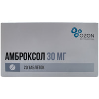 Ambroksol Ozon tabletkalari 30 mg №20 (2 blister x 10 tabletka)