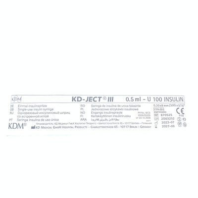 Insulin shprits KD-Ject III (KD-Jekt III) 0,5 ml