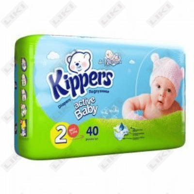 Подгузники Kippers Active Baby размер 2, 3-6 кг, 40 шт.