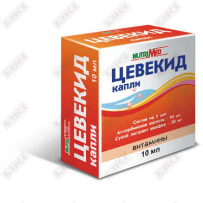 Tsevekid tomchilari baqirdi. 10 ml (shisha)