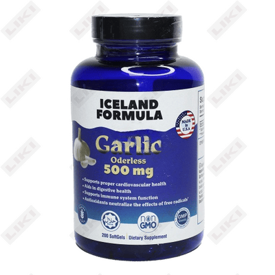 Iceland Formula чесночное масло без запаха капсулы по 500 мг №200 (флакон)