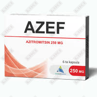 Azef 250 mg kapsulalar №6 (blister)