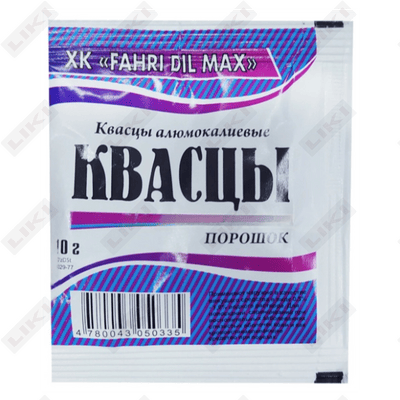Квасцы алюминево-калиевые порошок д/наруж. прим. по 10 г (пакет)