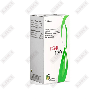Gek 130 D/infning eritmasi. 6% 250 ml (shisha)