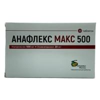 Anaflex Maks 500 mg tabletkalar №30 (3 blister x 10 tabletka)