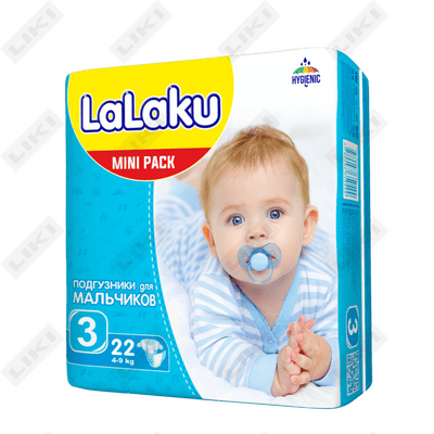 Подгузники Lalaku размер 3, 4-8 кг, 22 шт.