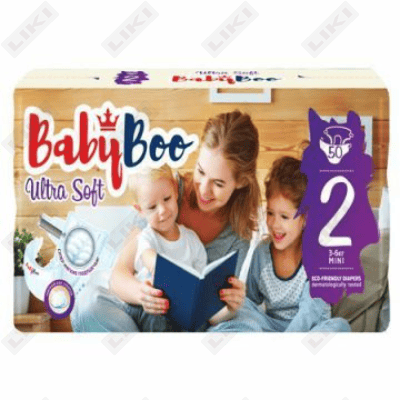 Подгузники для детей BabyBoo Ultra Soft 2 от 3 до 6 кг 50 шт