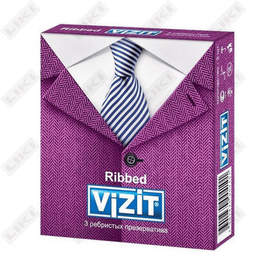 Презервативы Vizit Ribbed Ребристые 3 шт.