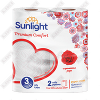 Sunlight qog'oz sochiqlari uch qavatli 2 ta rulon