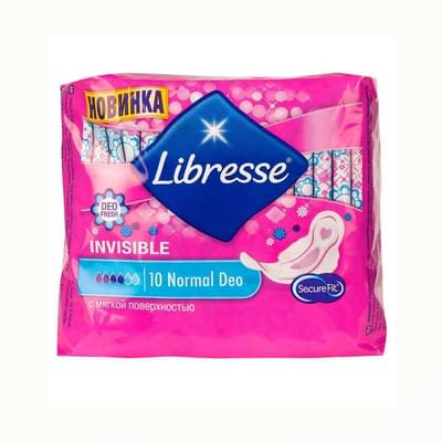 Прокладки ежедневные Libresse Invisible Normal Deo мягкие 10 шт.