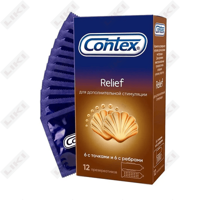 Contex Relief prezervativlari 12 dona