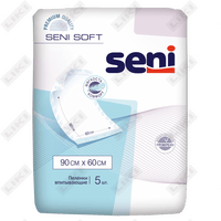 Пеленки гигиенические впитывающие SENI Soft Super размер 60 см х 90 см 5 шт