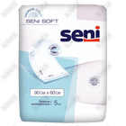 Пеленки гигиенические впитывающие SENI Soft Super размер 60 см х 90 см 5 шт