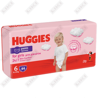 Купить Подгузники-трусики для детей Huggies Pants 6 для девочек от 15 до 25 кг 44 шт Подгузники-трусики для детей Huggies Pants 6 для девочек от 15 до 25 кг 44 шт